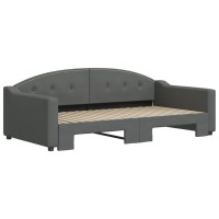 Vidaxl Daybed With Trundle Dark Gray 39.4X74.8 Fabric