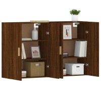 vidaXL Wall Mounted Cabinets 2 pcs Brown Oak Engineered Wood