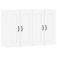 vidaXL Wall Mounted Cabinets 2 pcs White Engineered Wood