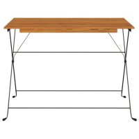 Vidaxl Folding Bistro Table 39.4X21.3X28 Solid Wood Acacia And Steel