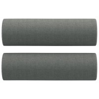 vidaXL 3-Seater Sofa with Throw Pillows Dark Gray 70.9