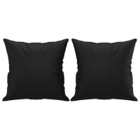 vidaXL 2-Seater Sofa with Throw Pillows Black 55.1