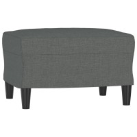 vidaXL Sofa Chair with Footstool Dark Gray 23.6