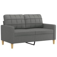 Vidaxl 3 Piece Sofa Set With Cushions Dark Gray Fabric