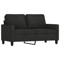 vidaXL 3 Piece Sofa Set with Cushions Black Fabric