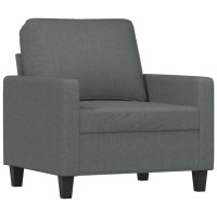 vidaXL 4 Piece Sofa Set with Cushions Dark Gray Fabric