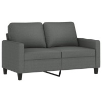 vidaXL 3 Piece Sofa Set with Cushions Dark Gray Fabric