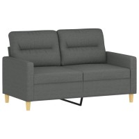 Vidaxl 3 Piece Sofa Set With Pillows Dark Gray Fabric