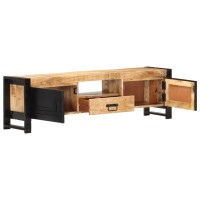 Vidaxl Tv Cabinet 55.1X11.8X15.7 Rough Mango Wood