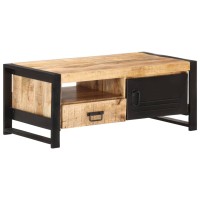 Vidaxl Coffee Table 39.4X19.7X15.7 Rough Mango Wood