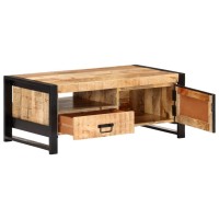 Vidaxl Coffee Table 39.4X19.7X15.7 Rough Mango Wood