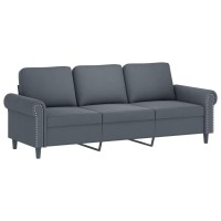 vidaXL 3 Piece Sofa Set with Pillows Dark Gray Velvet