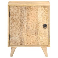 vidaXL Carved Bedside Cabinet 15.7