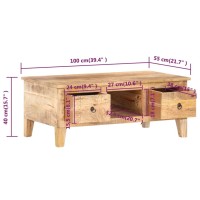 vidaXL Coffee Table 39.4