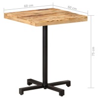 vidaXL Bistro Table Square 23.6