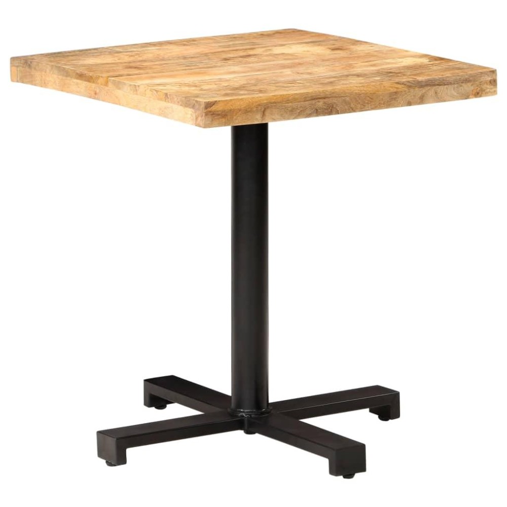 Vidaxl Bistro Table Square 27.6X27.6X29.5 Rough Mango Wood