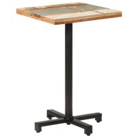 Vidaxl Bistro Table Square 19.7X19.7X29.5 Solid Reclaimed Wood