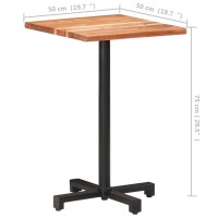 vidaXL Bistro Table with Live Edges 19.7