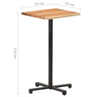 vidaXL Bar Table with Live Edges 19.7