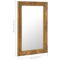 vidaXL Wall Mirror Baroque Style 19.7