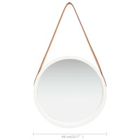 vidaXL Wall Mirror with Strap 15.7