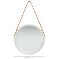 vidaXL Wall Mirror with Strap 15.7