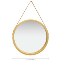 vidaXL Wall Mirror with Strap 23.6