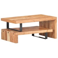 vidaXL 2 Piece Coffee Table Set Solid Acacia Wood