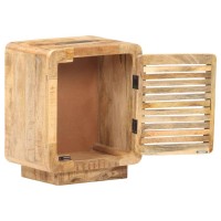 Vidaxl Bedside Cabinet 15.7X11.8X19.7 Rough Mango Wood