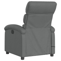 vidaXL Massage Recliner Chair Dark Gray Fabric