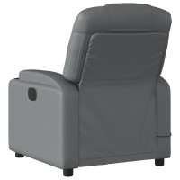 vidaXL Massage Recliner Chair Gray Faux Leather