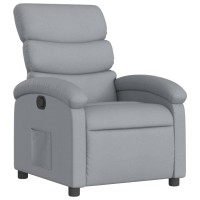 vidaXL Recliner Chair Light Gray Fabric