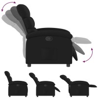 vidaXL Recliner Chair Black Fabric