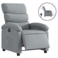 vidaXL Electric Recliner Chair Light Gray Fabric