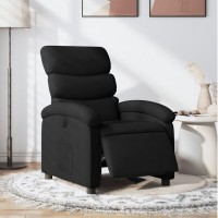 vidaXL Electric Recliner Chair Black Fabric