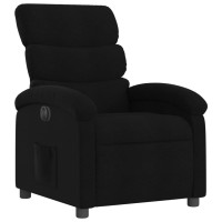 vidaXL Electric Recliner Chair Black Fabric