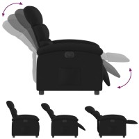 vidaXL Electric Recliner Chair Black Fabric