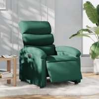 vidaXL Electric Recliner Chair Dark Green Fabric