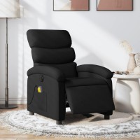 vidaXL Electric Massage Recliner Chair Black Fabric