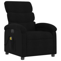 vidaXL Electric Massage Recliner Chair Black Fabric