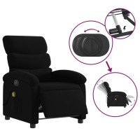 vidaXL Electric Massage Recliner Chair Black Fabric