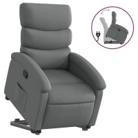 vidaXL Stand up Recliner Chair Dark Gray Fabric