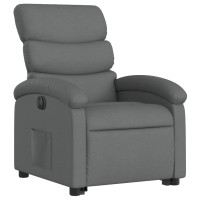 vidaXL Electric Stand up Recliner Chair Dark Gray Fabric
