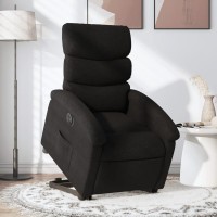 vidaXL Electric Stand up Recliner Chair Black Fabric