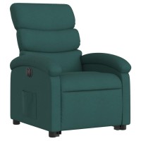 vidaXL Electric Stand up Recliner Chair Dark Green Fabric
