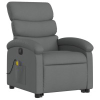 vidaXL Electric Stand up Massage Recliner Chair Dark Gray Fabric