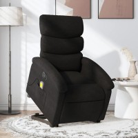 vidaXL Electric Stand up Massage Recliner Chair Black Fabric