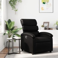 vidaXL Recliner Chair Black Faux Leather