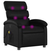 Vidaxl Massage Recliner Chair Black Faux Leather