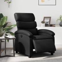 vidaXL Electric Recliner Chair Black Faux Leather